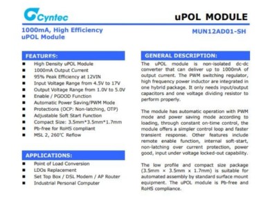 電源模塊MUN12AD01-SH乾坤代理——新世技術
