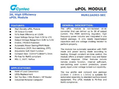 電源模塊MUN12AD03-SEC乾坤代理——新世技術